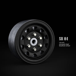 1.9 SR04 Beadlock Wheels (Matt Black)(2)