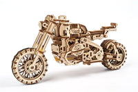 Wooden Motorcycle Scrambler UGR-10 Mechanical Model Kit